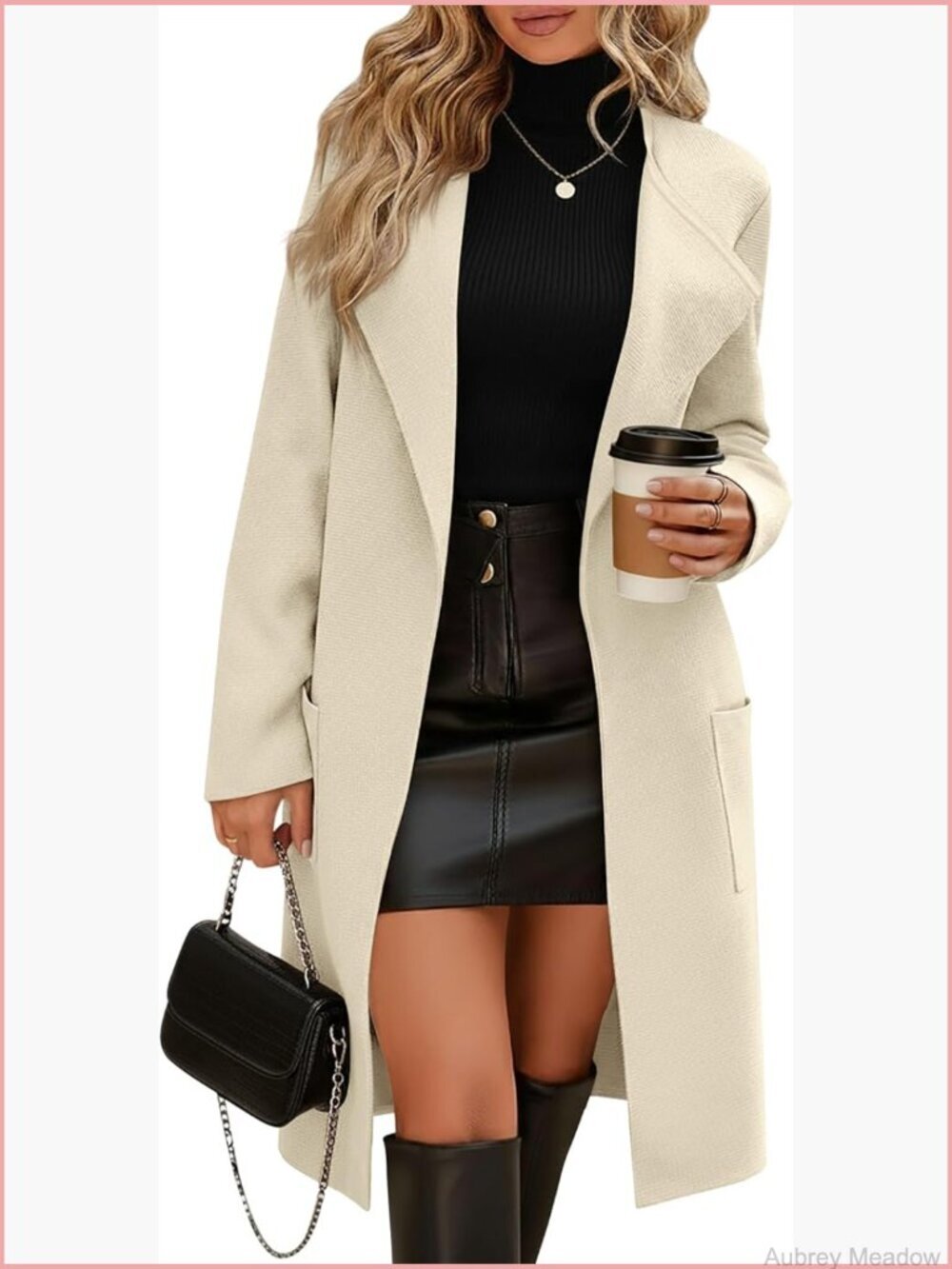 Open Front Knit Cardigan Sweater Long Sleeve Lightweight Coatigan with Pockets